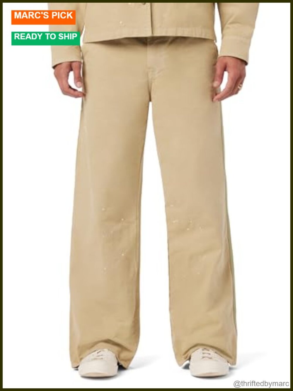 Men's Luca Wide Leg Jeans, 90s Inspired Carpenter Jean, High Rise Cotton Denim